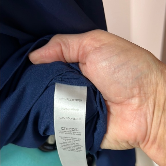 Chico's Navy Blue Blouse - Picture 7 of 7